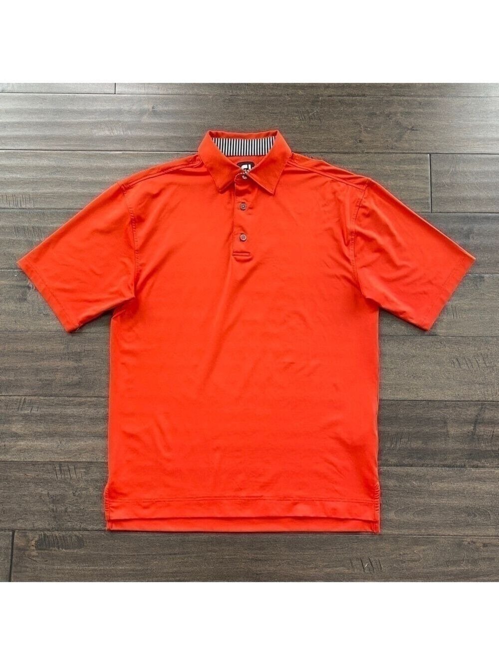 Footjoy FJ Golf Polo Shirt Mens M Orange